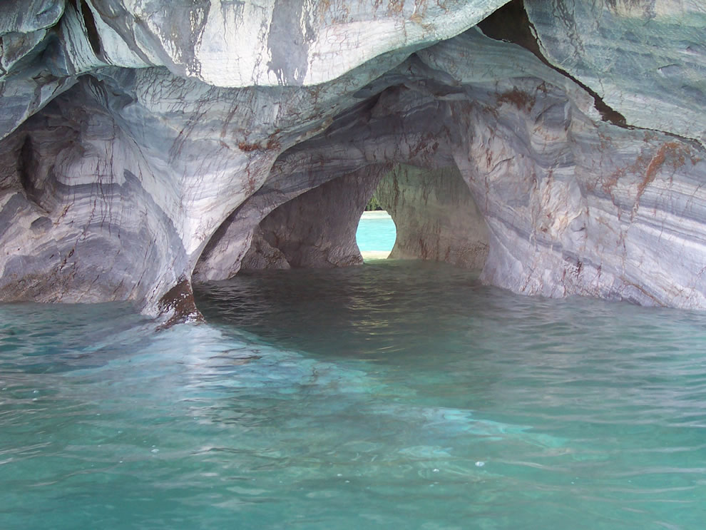 eroded marble caves