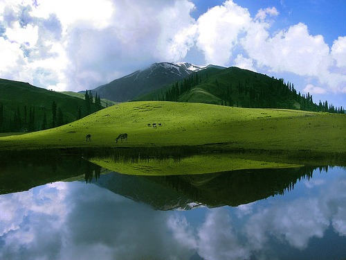 river mountain sky