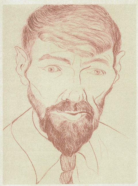 D.H. Lawrence self-portrait