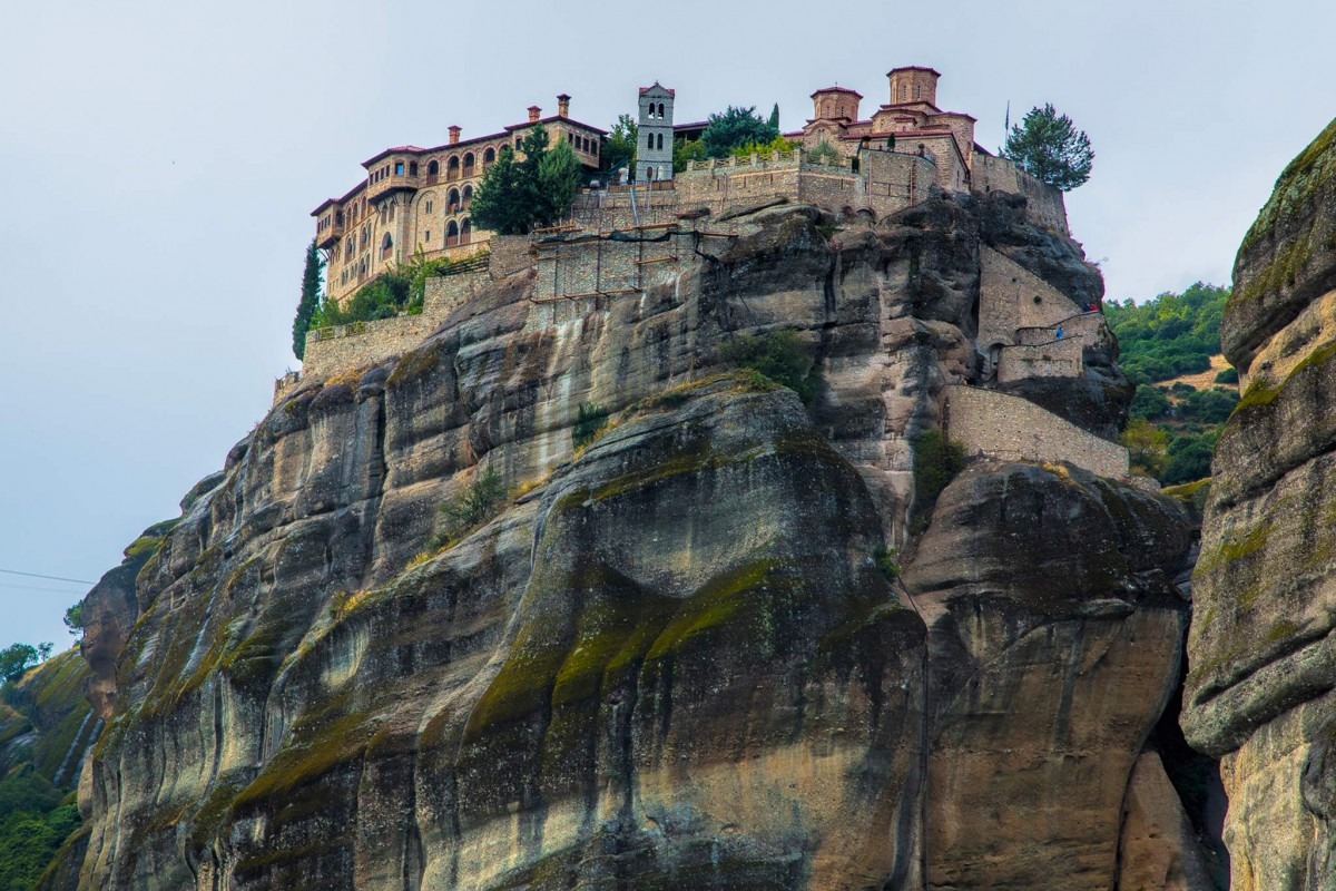 Monastery rock formation meteora