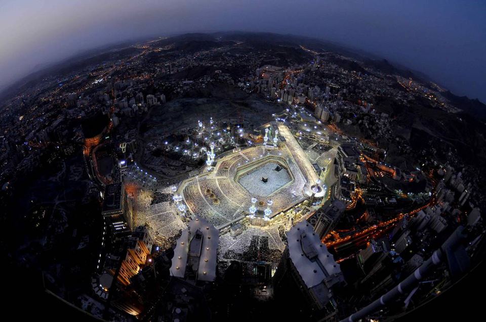 Beautful mosques Makkah aerial-view