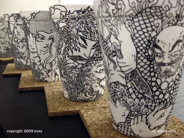 Cool coffee cup art