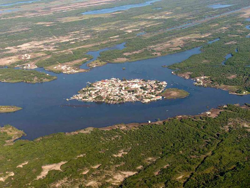 Mexcaltitan man-made island