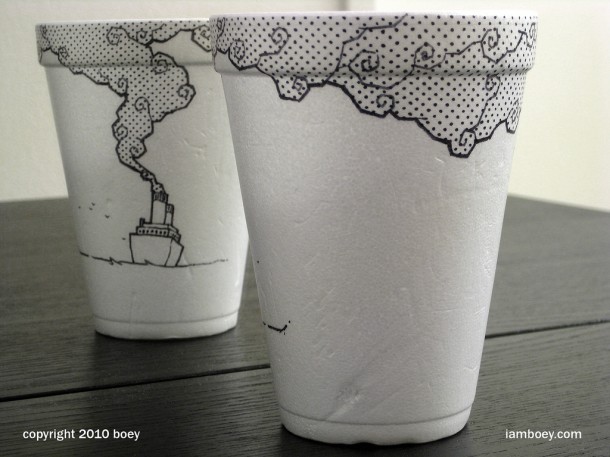 paper coffee cup art ideas