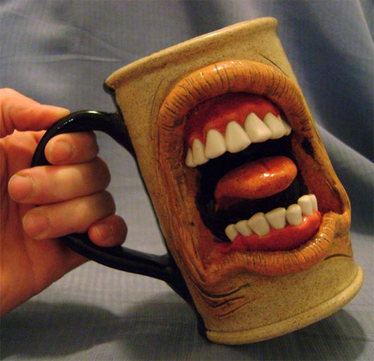 Belching coffee mugs