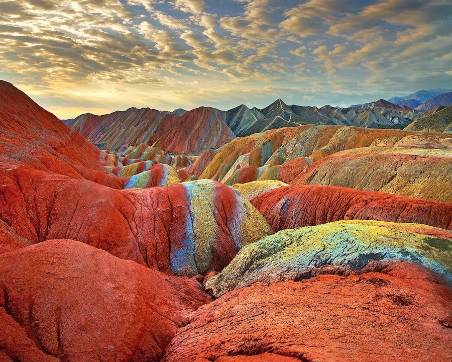 Rainbow Mountains In Zhangye Danxia Landform, China