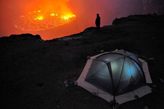 Lava Lake Nyiragongo Volcano wallpaper