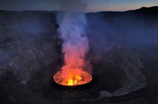 nyiragongo volcano lake congo