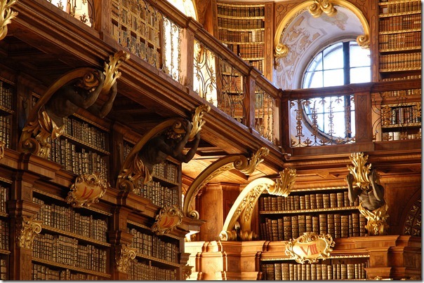 beautiful libraries in Melk Austria