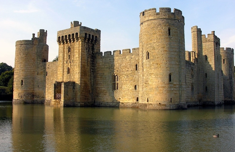 Bodiam Castle in East Sussex England
