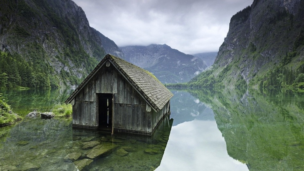 Abandoned place Fishing hut lake Germany