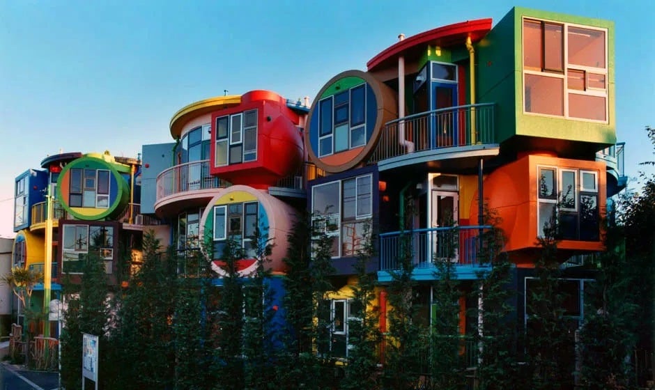Reversible Destiny Lofts colorful buildings
