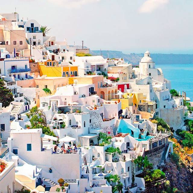Santorini Greece Bright Architecture