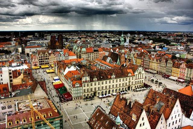 Wroclaw Poland Bright Architecture