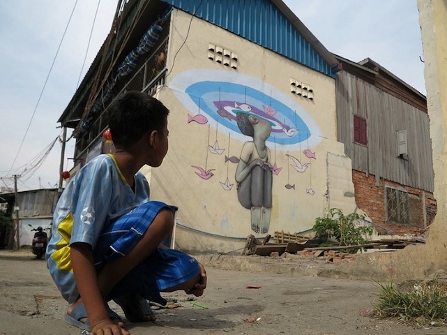 cool Mural Penh Cambodia