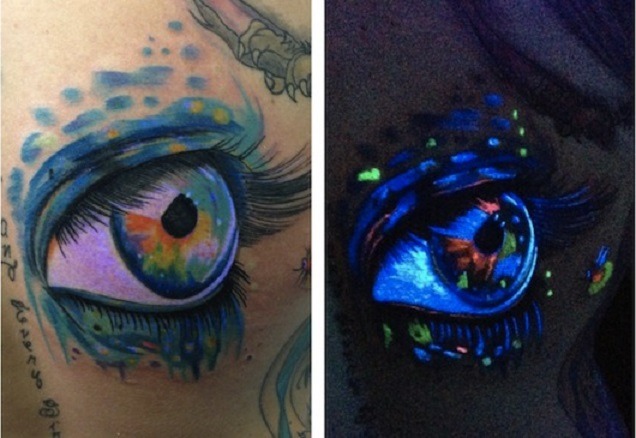 ultraviolet eye tattoo