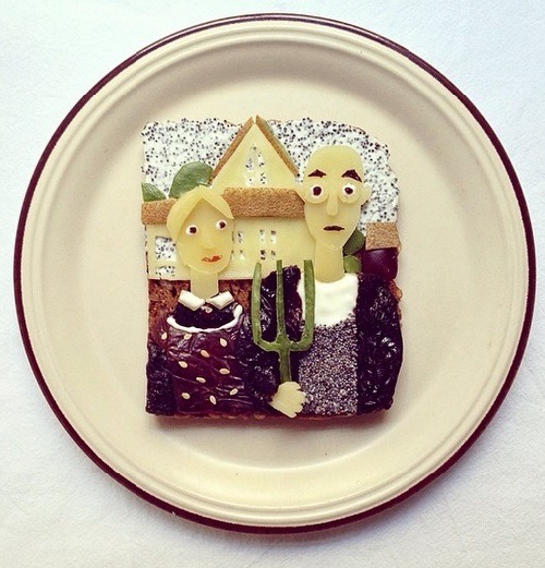 The American Gothic. Art Toast Project by Ida Skivenes