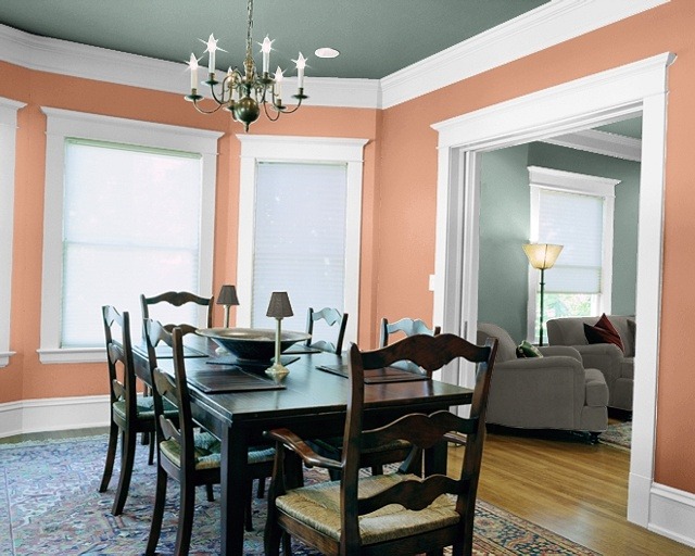 dining room color peach