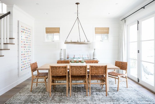 white paint dining room