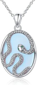 Moonstone Snake Neckalace