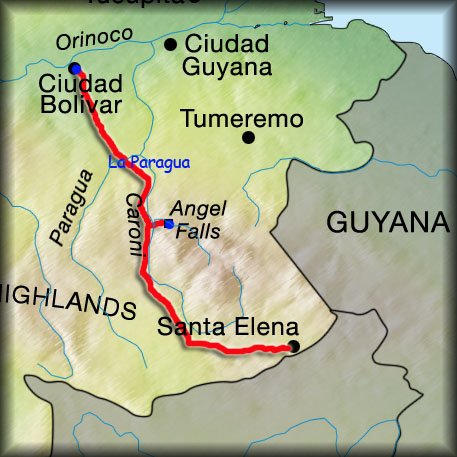 Angle Falls Location Map