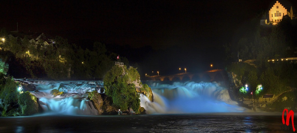 Rhine Waterfalls Night