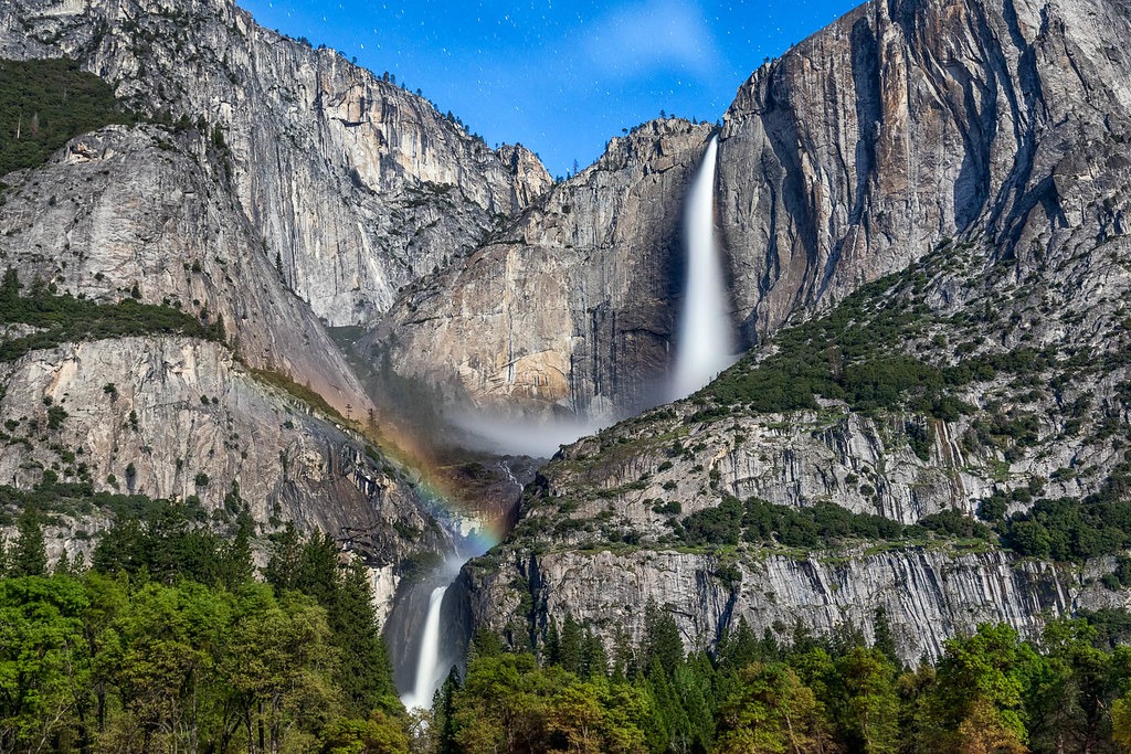Yosemite Falls by Moonlight