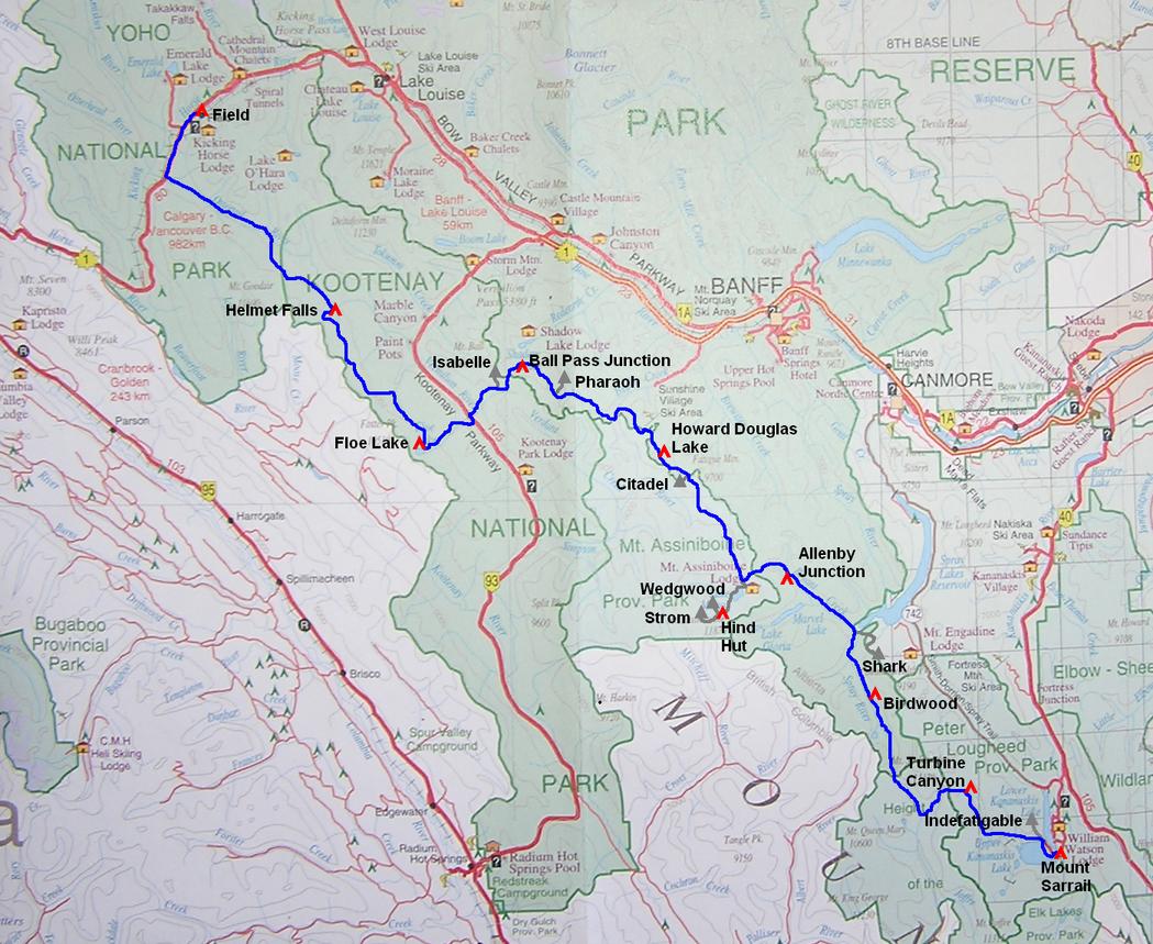 Helmet Falls Location Map