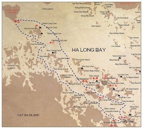 Halong Bay Caves Map