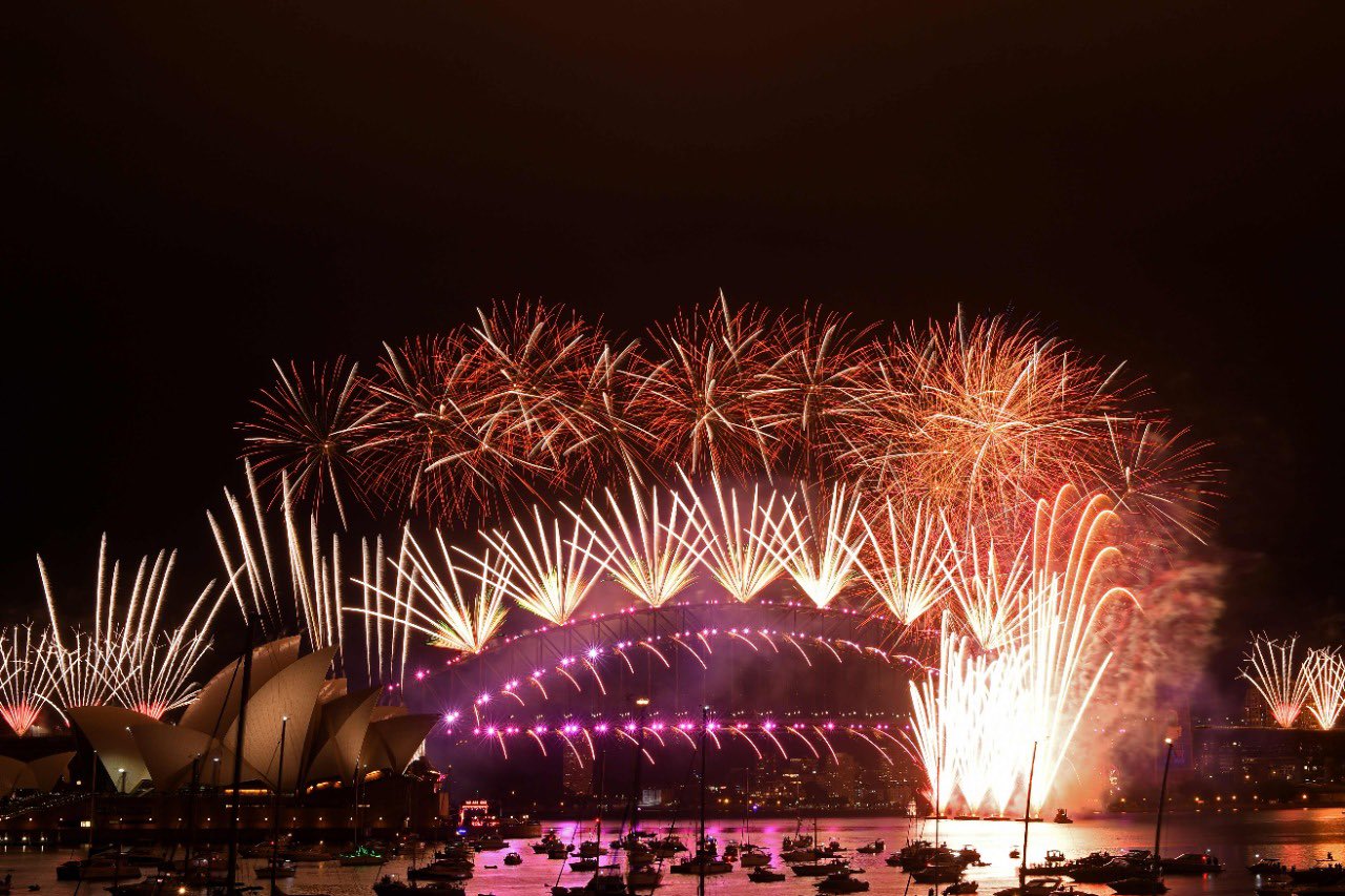australia New year eve new fireworks