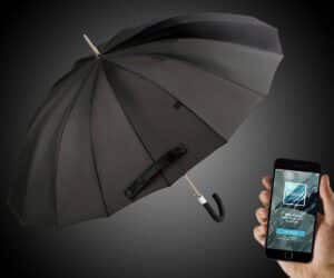 Kisha Smart Black Umbrella