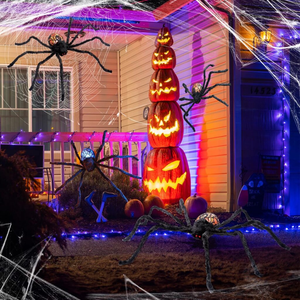 Halloween Light Up Giant Spiders
