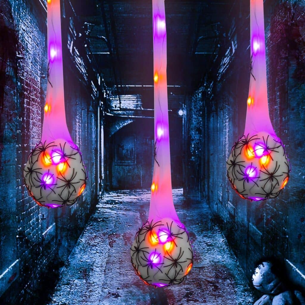 Hanging Light Up Spider Egg