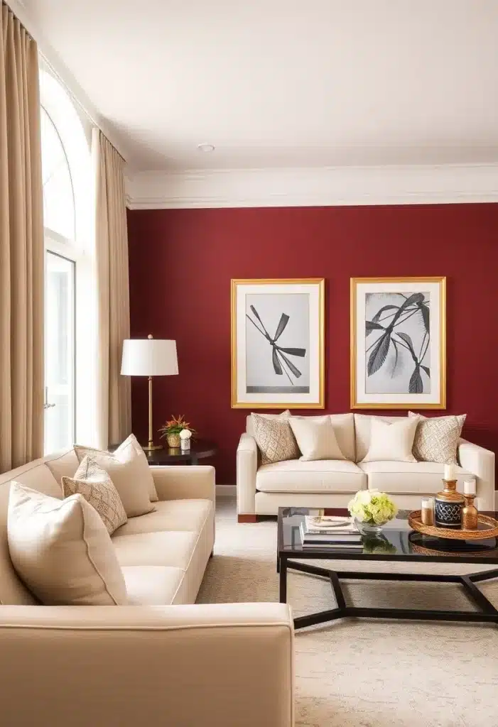 Burgundy and Cream Warm Elegance