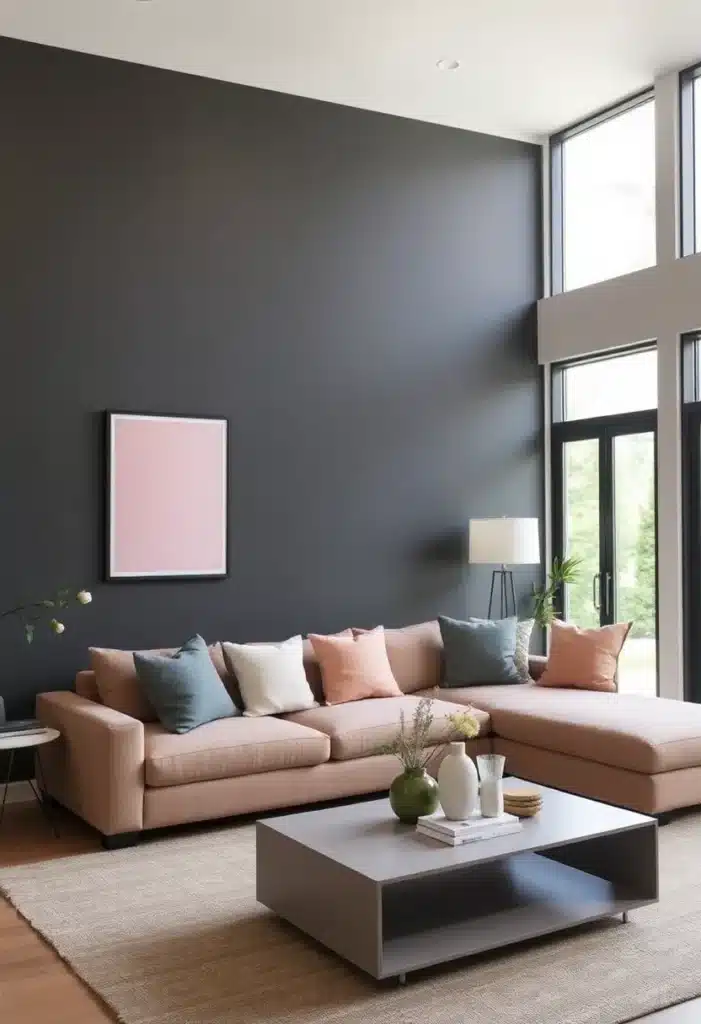 Charcoal and Blush Modern Minimalism