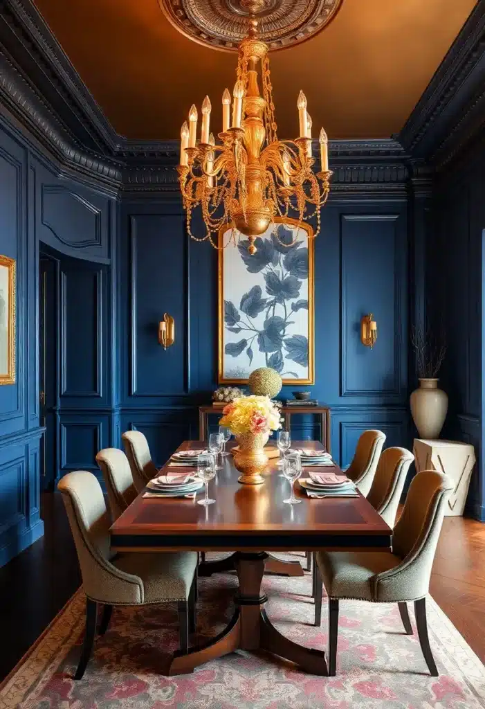 Indigo and Gold Luxe and Rich