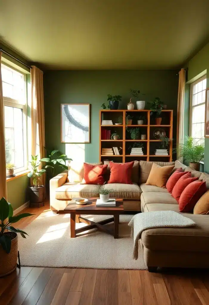 Olive Green and Rust Earthy Warmth