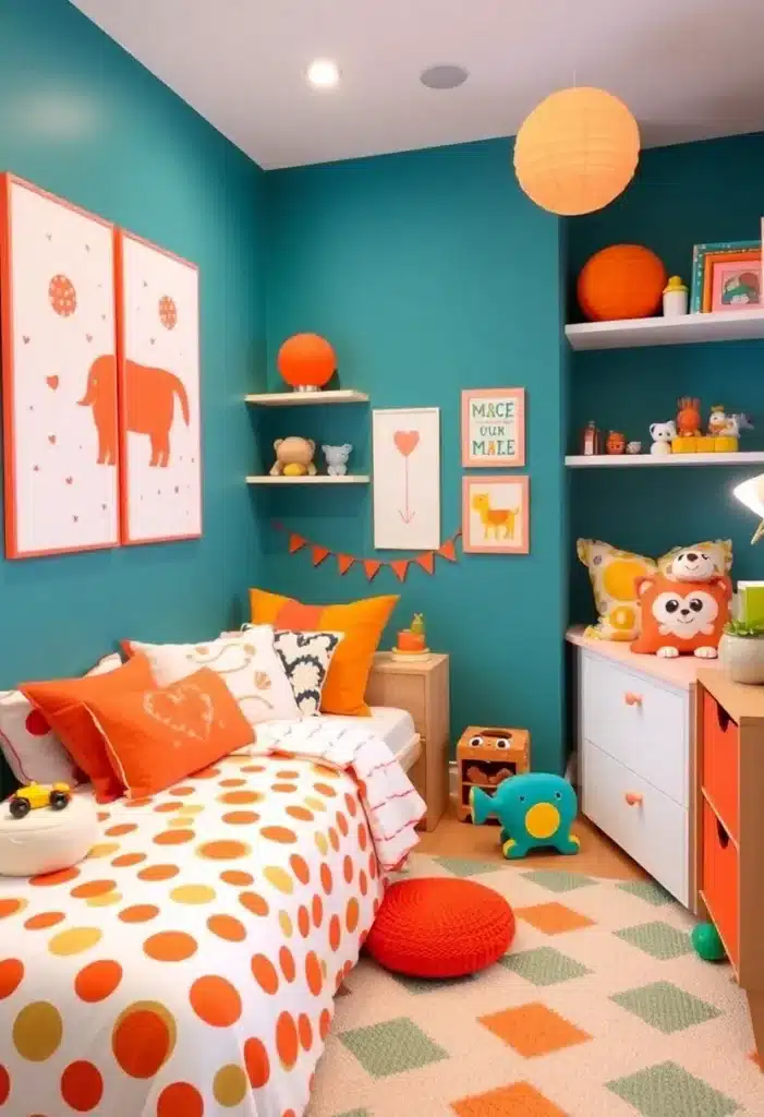 Teal & Orange Playful Contrast