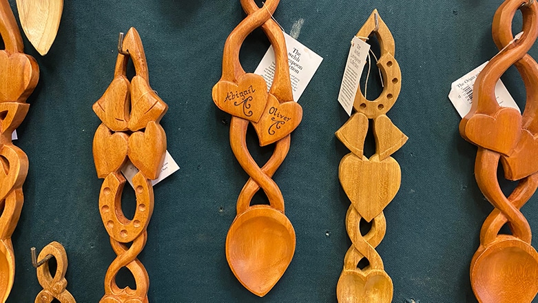 Welsh love spoon Valentine's Day Traditions